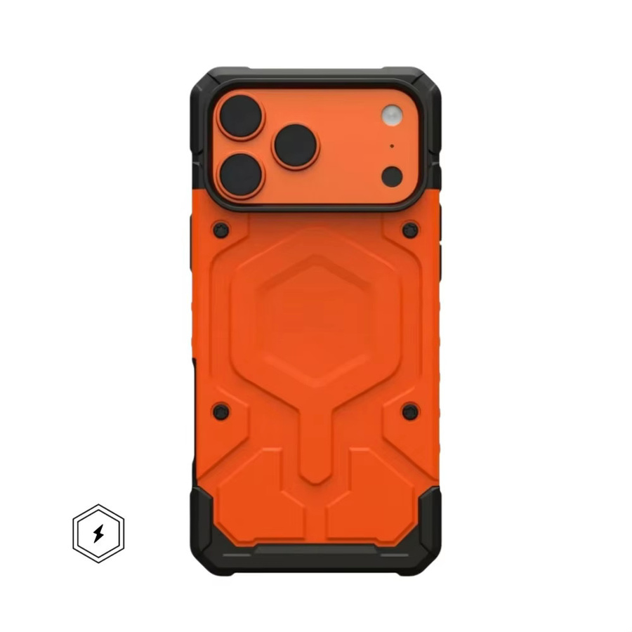 Pathfinder Series Militärische Heavy-Duty Stoßfeste Handyhülle für iPhone 17 Pro Max und 17 Air mit MagSafe Magnetischer Schutzabdeckung in Gelb und Orange - Bild 7