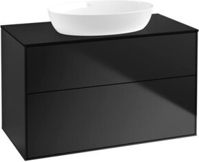 V&B Waschtischunterschrank Finion in Blau lackiert, B: 100 cm, T: 50,1 cm - Bild 1