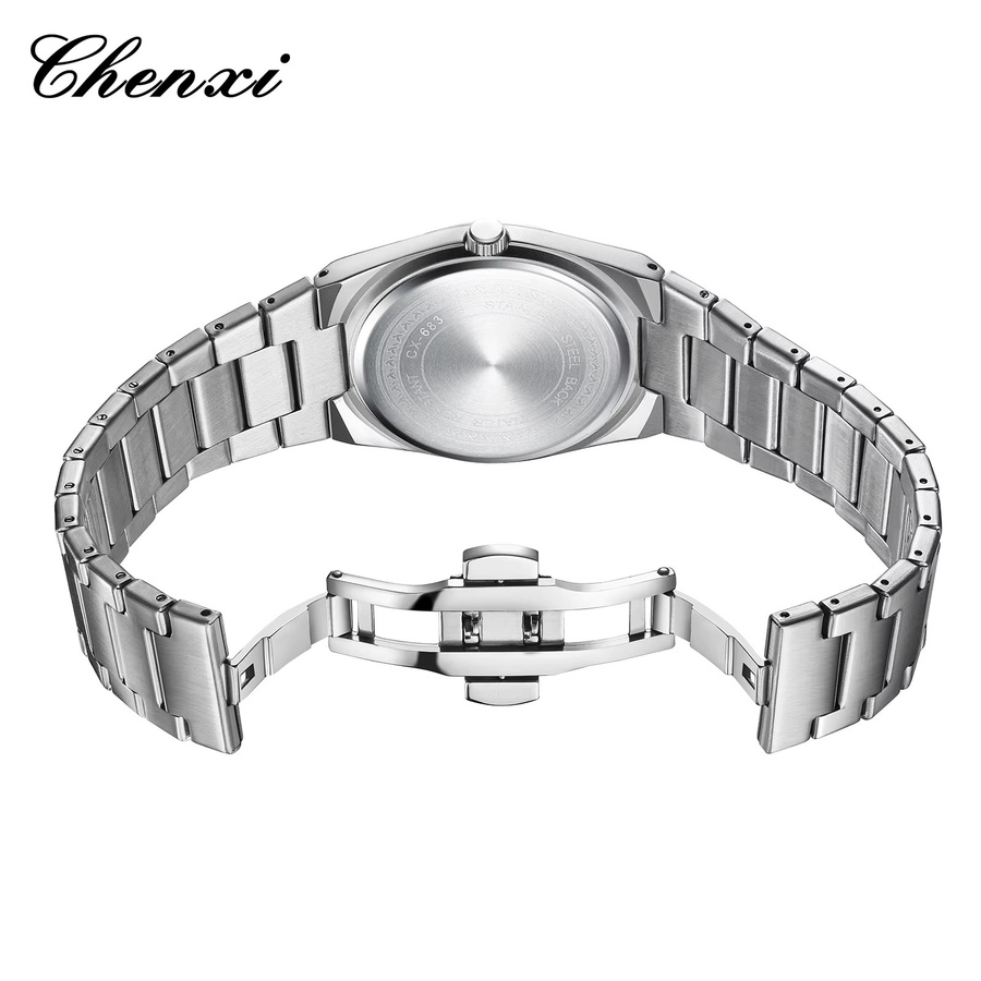 CHENXI Armbanduhr, Quarz, Edelstahl, Schwarz, Herren - Bild 6