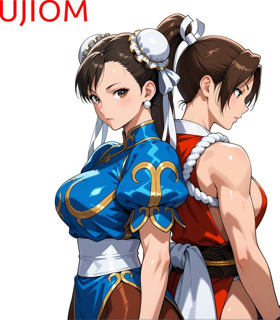 UJIOM Chunli Mai Shiranui Fighter Wandaufkleber wasserdichter DIY Dekorationsaufkleber für Wohnzimmer und Küchenschränke - Bild 1