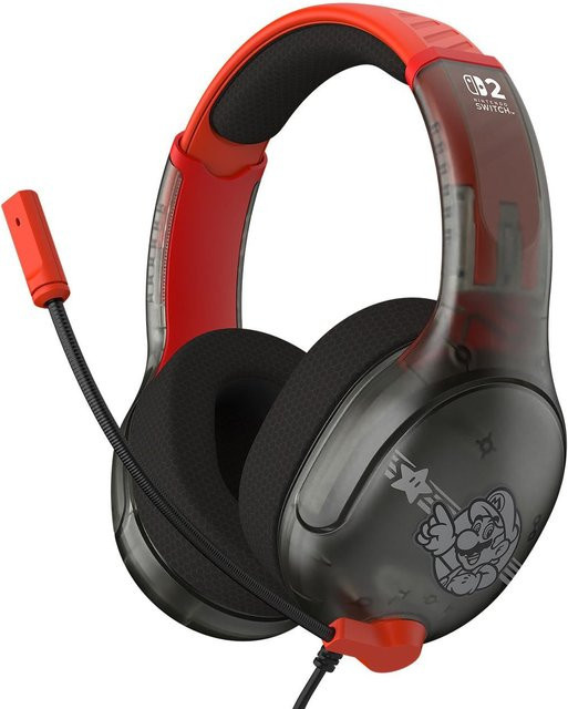 Turtle Beach Airlite Fit Kabelgebundenes Gaming-Headset für Nintendo Switch, Mario Star Design, Rot, Over-Ear mit 3,5 mm Klinkenanschluss - Bild 1