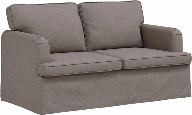 vidaXL Sofa in Taupe mit Stoffbezug und Metallrahmen B/T/H: 144 x 80 x 85 cm - Bild 1