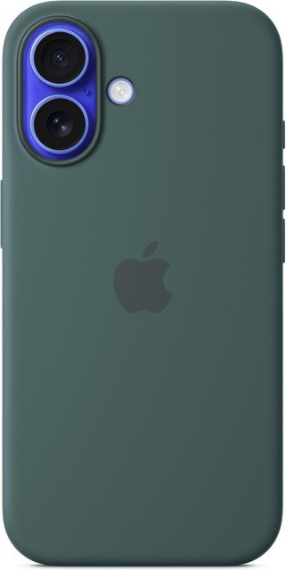 Apple Silikon Case mit MagSafe für iPhone 16 in Seegrün - Bild 1
