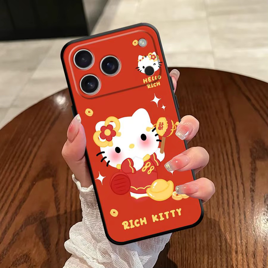 Sanrio Hello Kitty Neujahr Handyhülle für iPhone in Rot - Bild 2