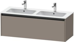 Duravit Waschtischunterschrank Ketho.2 in Basalt Grau Matt, wandhängend mit 1 Auszug, B: 128 cm, T: 44 cm, H: 44 cm - Bild 1