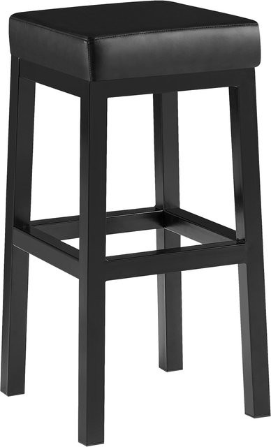 CLP Barhocker Taylor gepolsterter Barstuhl mit Kunstlederbezug und schwarzem Metallgestell, Sitzhöhe: 78 cm - Bild 1