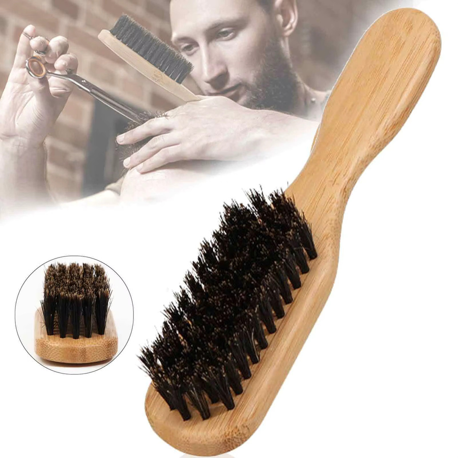 Wildschweinborsten-Reinigungsbürste mit Holzgriff, Unisex - Bild 5
