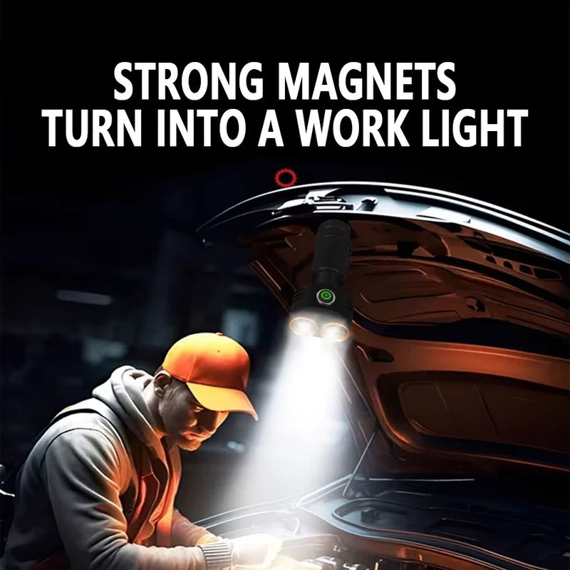 Heinast Wiederaufladbare 6-LED-Taschenlampe aus Aluminiumlegierung mit Magnet und 4 Modi als Arbeitsleuchte - Bild 6