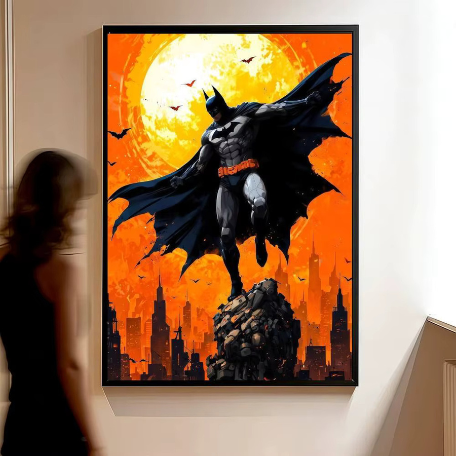 Warner Bros. Batman Retro-Vintage Wandaufkleber Kunstdruck in Multicolour B: 21,0 cm, H: 30,0 cm - Bild 4