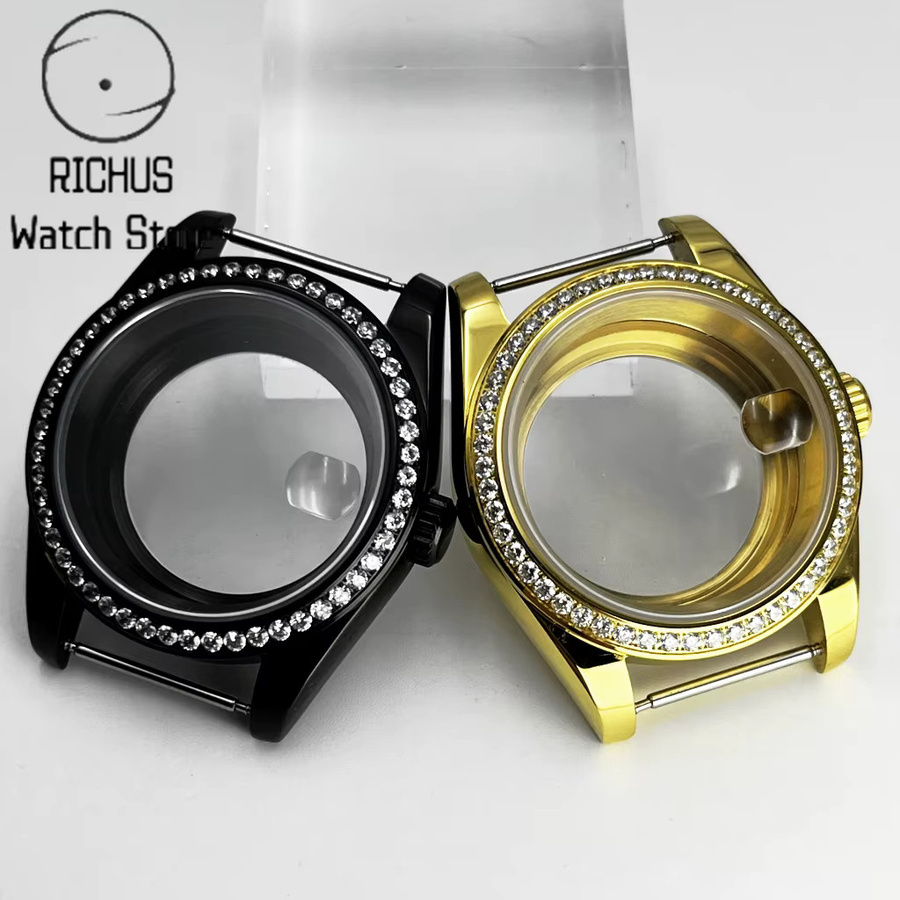 RICHUS Uhrengehäuse Edelstahl, Silber, Diamant, Zirkonia, Unisex - Bild 2
