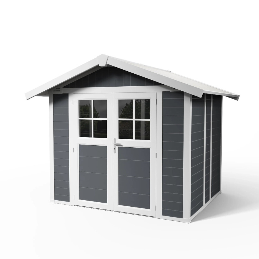 Grosfillex Gartenhaus Deco aus Kunststoff in Dunkelgrau mit 4,9 m2 Stellfläche - Bild 2