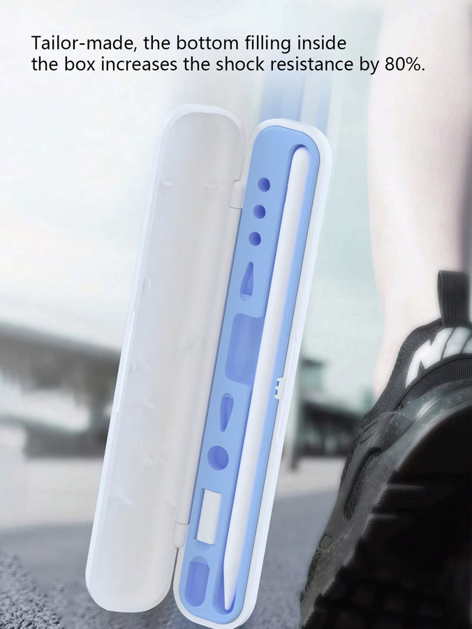 Apple Pencil Aufbewahrungshülle für 1. und 2. Generation mit Spitzenabdeckung und Adapter-Organizer in Lila - Bild 2