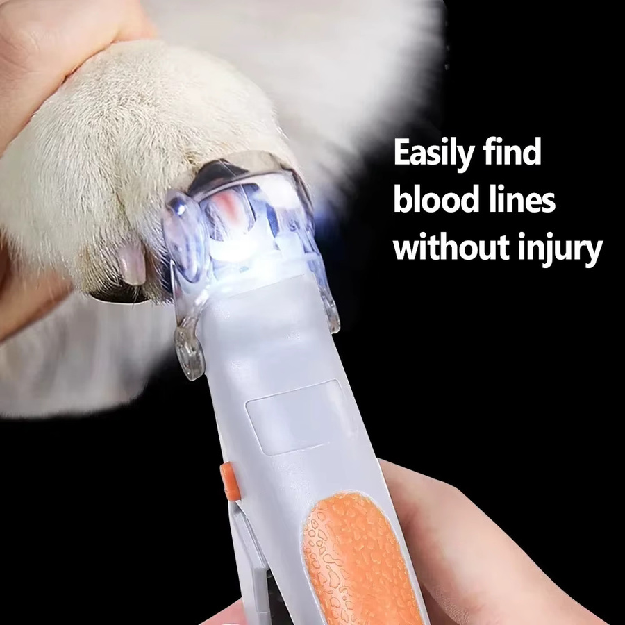 YMOLGA Professionelle Haustier-Nagelschere mit LED-Licht für Katzen und Hunde - Bild 2