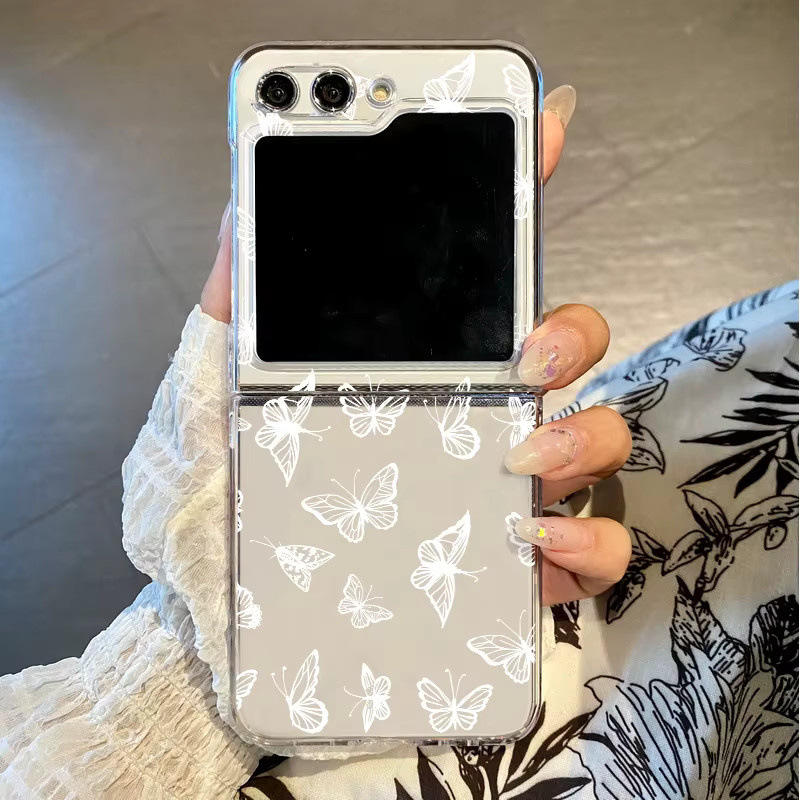 Transparente Schmetterling Handyhülle für Samsung Galaxy Z Flip Serie in Klar - Bild 1