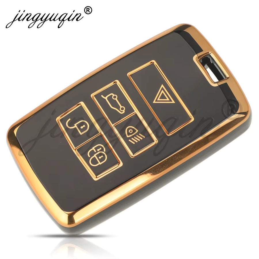 Jingyuqin TPU Auto Remote Key Case Abdeckung für Land Rover Range Rover Sport Velar Evoque Freelander Discovery und Jaguar XF XJ XJL XE in Grau - Bild 2