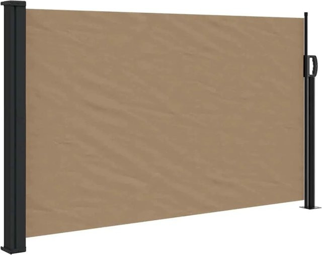 vidaXL Seitenmarkise ausziehbar Taupe, B/H: 600 x 120 cm - Bild 1