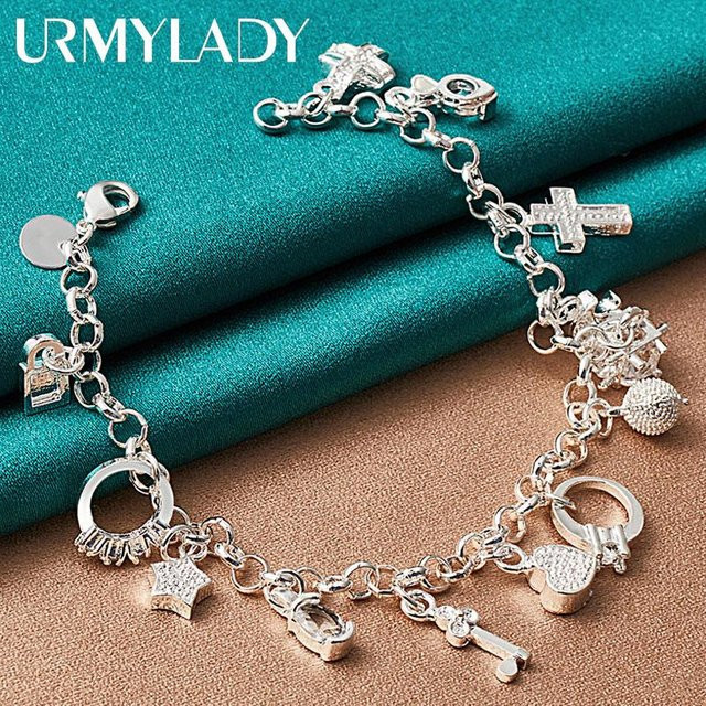 URMYLADY Jewelry Armband, 925 Silber, Zirkonia, Damen, 20 cm - Bild 1