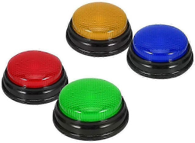 VRAUX Buzzer für Quizspiele, 4er-Pack, mit Lichtern und Ton - Bild 1
