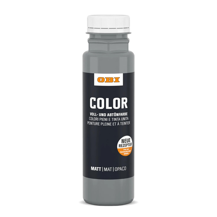 OBI Color Abtönfarbe Grau, wasserbasierte Dispersionsfarbe, 250 ml - Bild 2