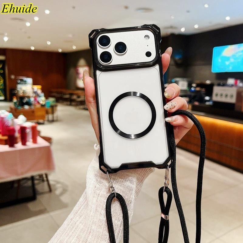 Magnetische CD Schutzhülle für Samsung Galaxy S25 FE S24 Ultra S23 S22 Plus A54 mit Magsafe und Lanyard, transparent - Bild 2