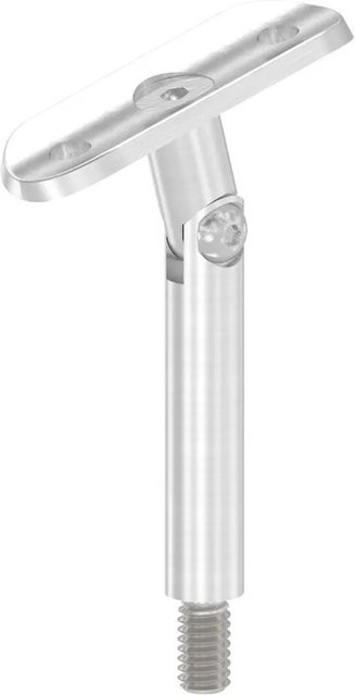 FeNau Gelenkstift aus V2A Edelstahl in Silber mit Platte für Rohr Ø 42,4 mm, Durchmesser: 12 mm, Höhe: 78 mm - Bild 1
