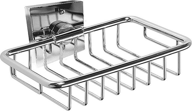 Brillantbad META Seifenkorb aus Messing in Chrom poliert Silber B/T/H: 14,0 x 12,5 x 12,5 cm - Bild 1