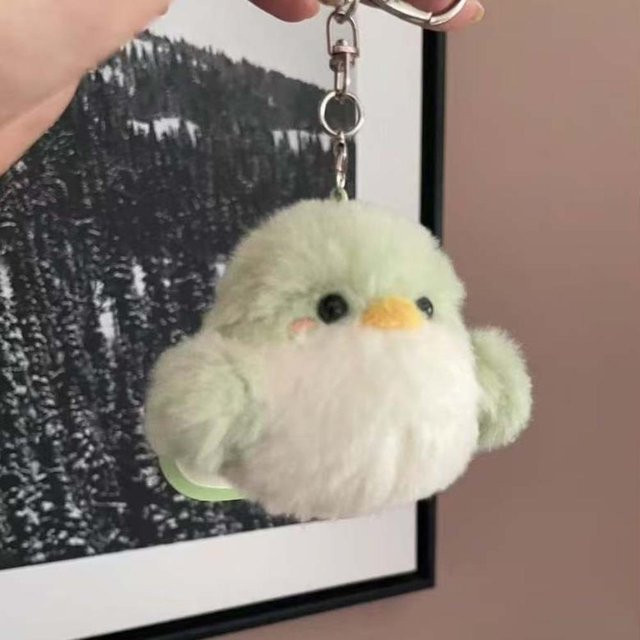 Schlüsselanhänger Vogel Plüsch, White, Unisex, 8cm - Bild 1