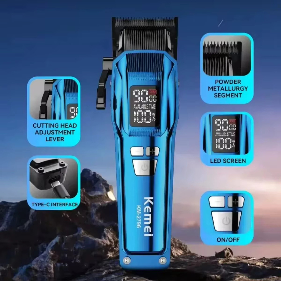 Kemei BlueGift Set Elektrische Haarschneidemaschine für Herren - Bild 2