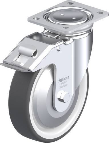 Blickle LUH-POTH 200G-FI-FA Lenkrolle mit Feststeller in Grau und Weiß, Rad-Durchmesser: 20 cm, Tragfähigkeit: 800 kg - Bild 1