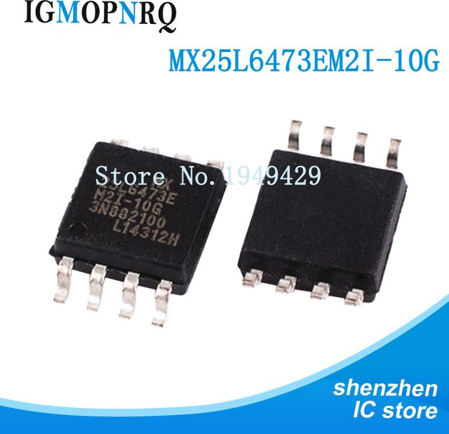 5 Stück Macronix MX25L6473EM2I-10G Flash-Speicher in Schwarz - Bild 1