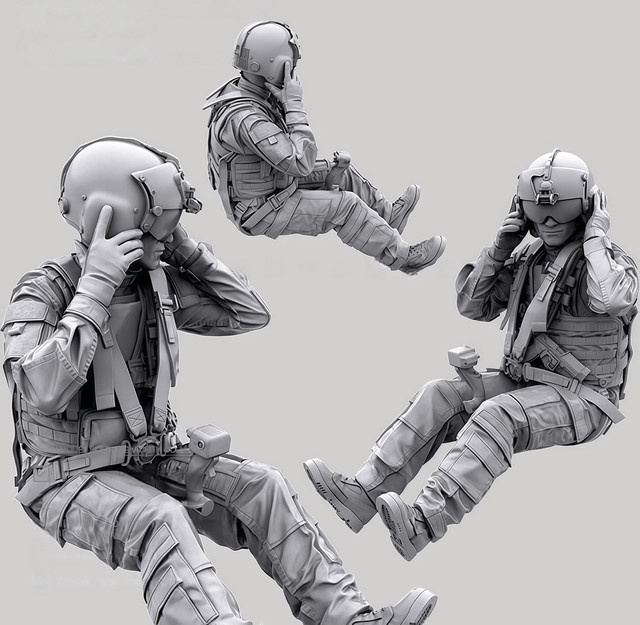 EVANOVM US-Militärhubschrauber-Pilot-Harzmodell, 1:35, unbemalt - Bild 1