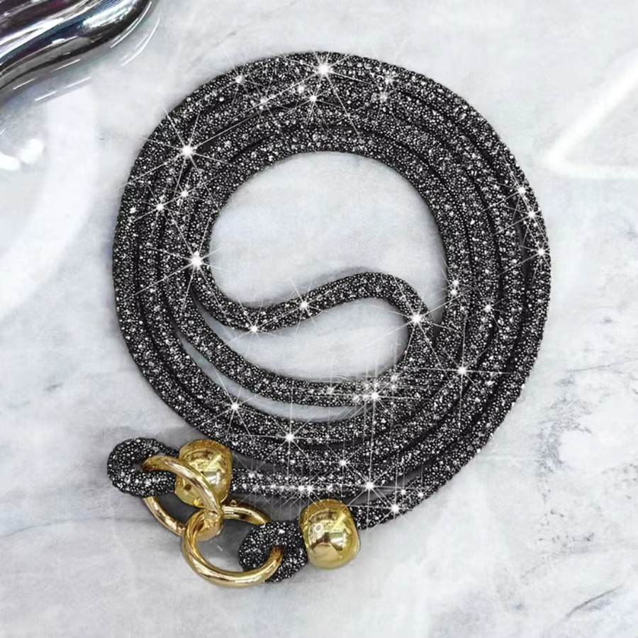 Luxus Kristall Strass Telefon Lanyard in Gold als Bling Bling Anti-Verlust Kette und Zubehör für dein Smartphone - Bild 3