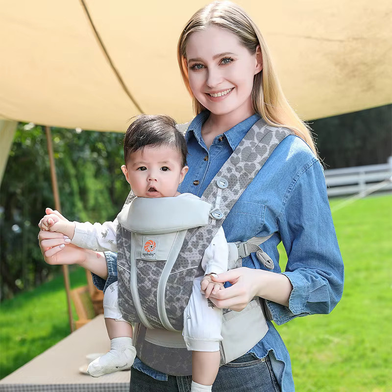 Egobaby Omni Breeze Babytrage mit atmungsaktivem Netzgewebe in Blau und Grau für 3 bis 20 kg - Bild 2