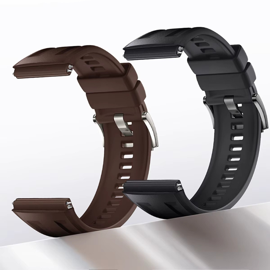 CAOWTAN Uhrenarmband Silikon, Schwarz, Unisex, für Huawei Watch GT 6Pro 46 mm - Bild 4