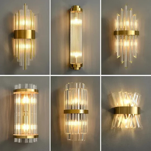 ZCTOP LED Luxus-Kristall-Wandleuchte in Gold für Wohnzimmer und Flur - Bild 1