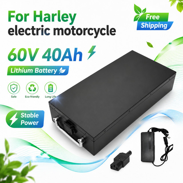 60V 18650 Lithium-Batterie für City Coco Elektroroller mit BMS und Ladegerät, Schwarz, 40Ah - Bild 1