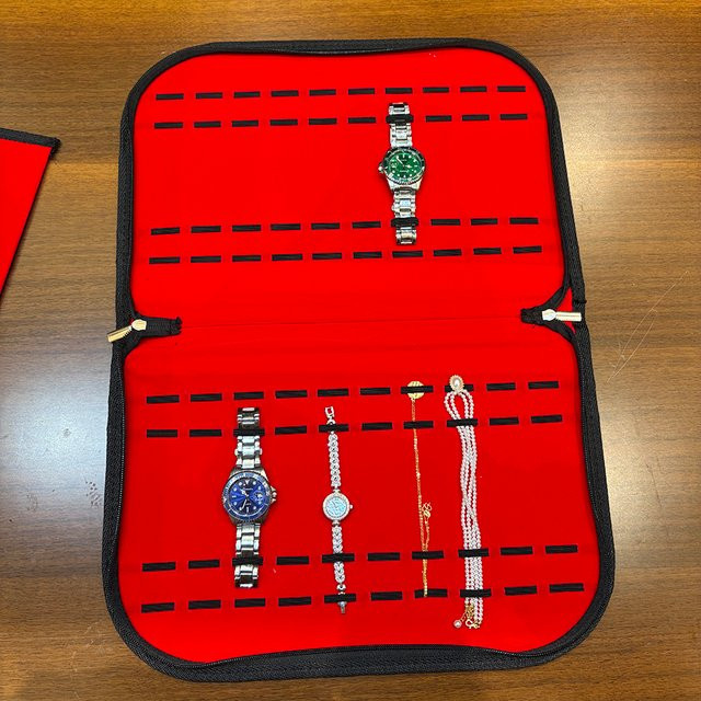 DOKW Uhren-Aufbewahrungstasche mit 20 Fächern, tragbare Luxus-Uhrenbox für deine Sammlung - Bild 1