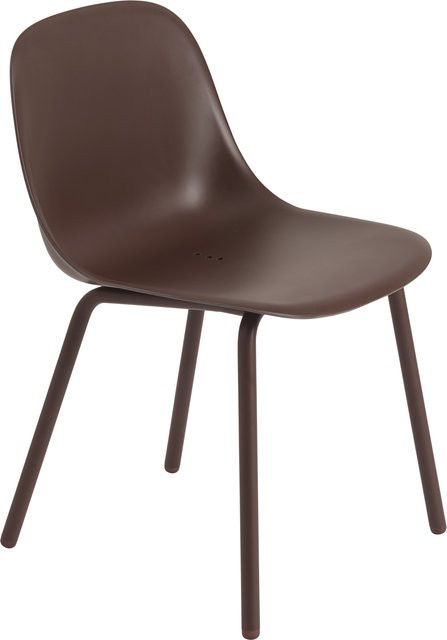 Muuto Fiber Outdoor Stuhl aus recyceltem Kunststoff in Rot - Bild 1