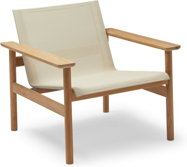 Skagerak by Fritz Hansen Pelagus Lounge Chair aus Teakholz in Braun und Beige - Bild 1