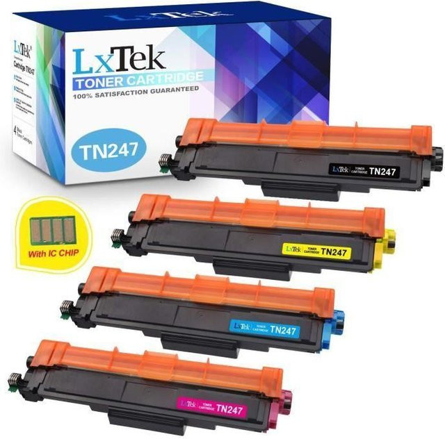 LxTek 4er Set kompatible Toner mit Chip für Brother TN247 und TN243, Multicolor Laserdrucker-Toner für HL-L3210CW, HL-L3230CDW, HL-L3270CDW und MFC-L3710CW - Bild 1