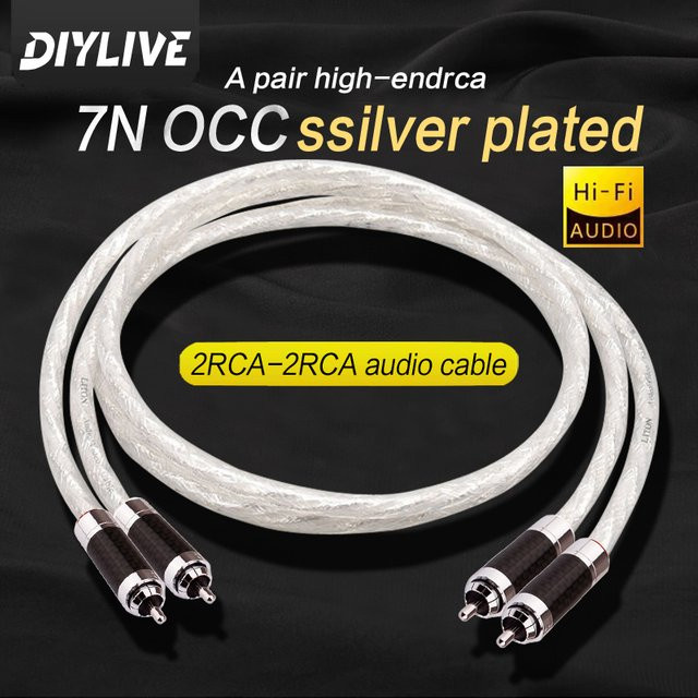 Silver Fever 7N OCC Einkristall-Kupfer RCA-Audiokabel versilbert und doppelt abgeschirmt für High Fidelity Signale - Bild 1