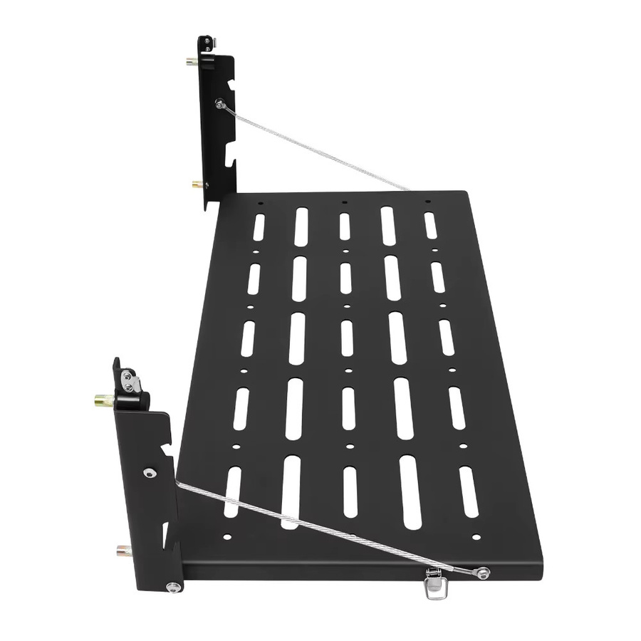 Bymaocar Klappbarer Campingtisch aus Metall in Schwarz, Mehrzweck-Esstisch für Garten und Outdoor, B/T: 60 x 31 cm - Bild 3