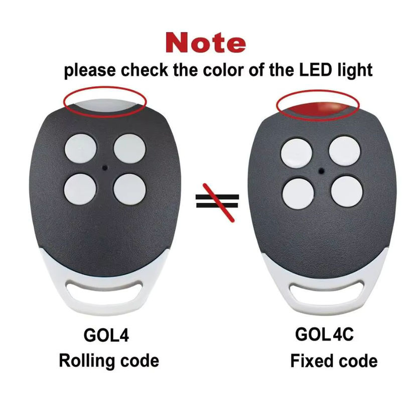 DITEC Remote GOL4 Garagentor Fernbedienung mit 4 Befehlen, 433,92 MHz Rolling Code, Farben: Gold und Schwarz - Bild 2