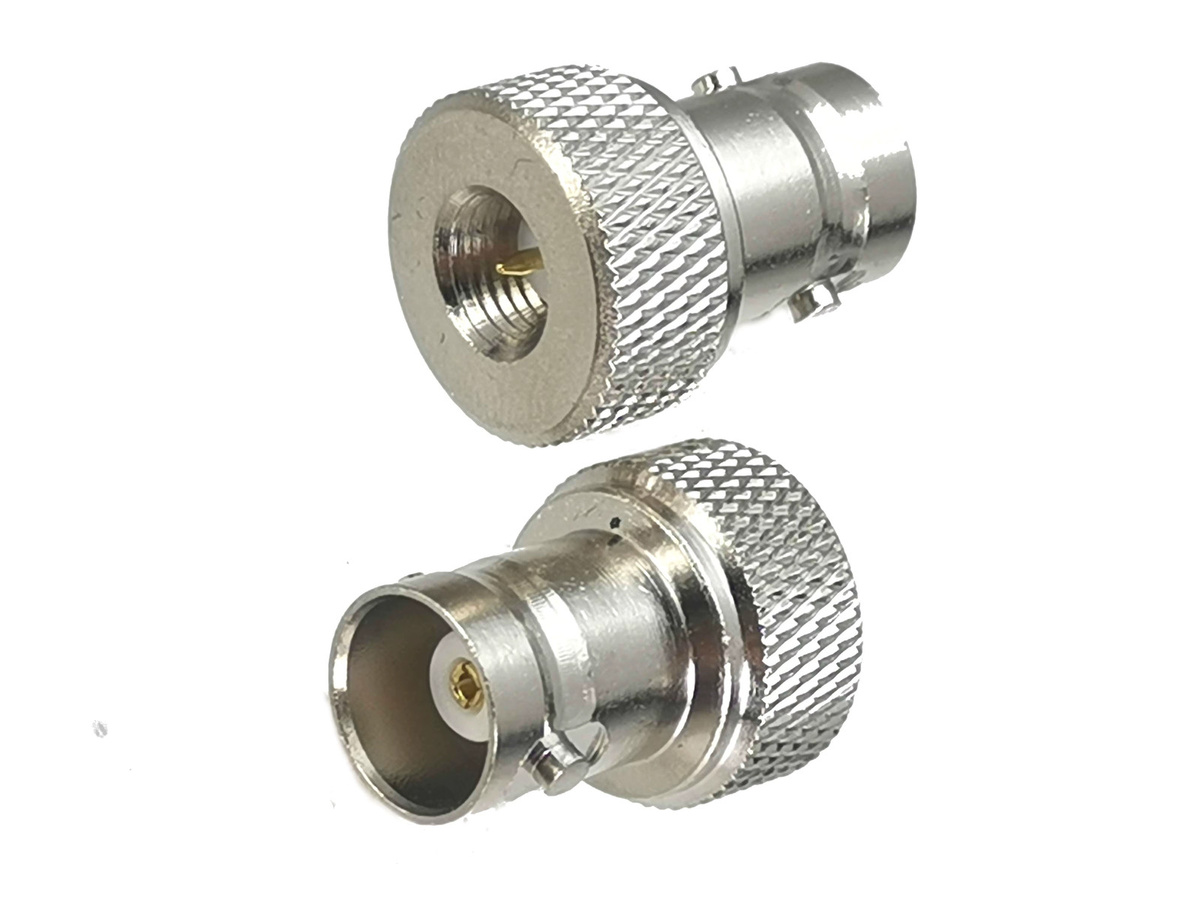 FJH SMA zu BNC RF-Koaxialadapter Stecker und Buchse, gerade, Farbe: Silber - Bild 2
