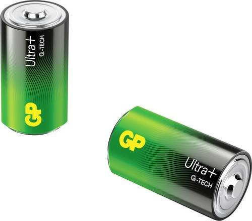 GP Ultra Plus Mono D Batterie Alkali-Mangan 1.5 V, 2 Stück, Grün - Bild 1