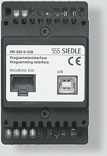 Siedle Interface mit USB PRI 602-01 in Schwarz mit USB-C und Ethernet/LAN, B/H/T: 53,5 x 89 x 60 mm - Bild 1