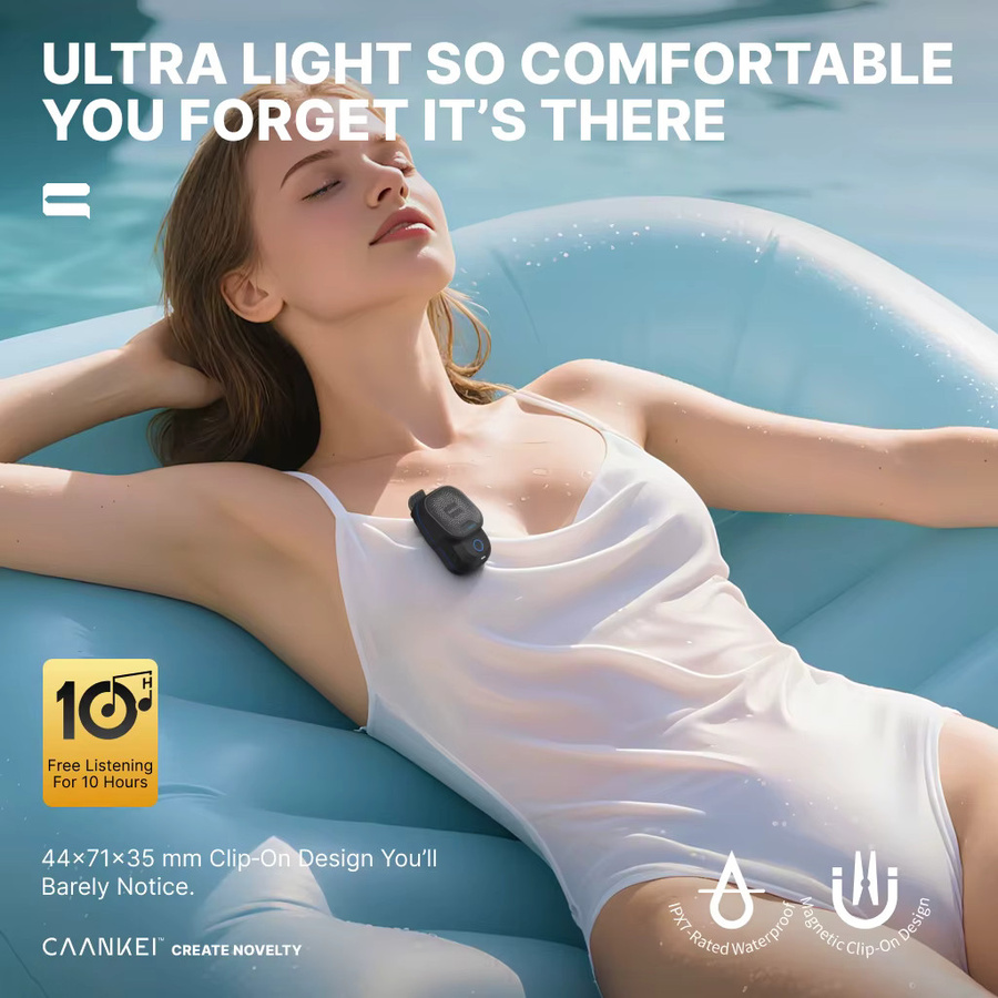 Eye4U Tragbarer Outdoor-Bluetooth-Lautsprecher mit IPX7 Wasserdichtigkeit und Mikrofon in Schwarz und Gelb - Bild 4