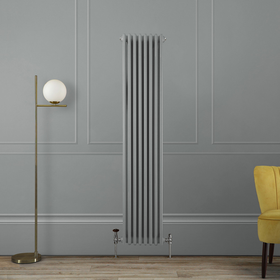 Regent Gliederheizkörper 3-Säulen vertikal in Grey, Höhe: 180 cm, Breite: 38 cm - Bild 1