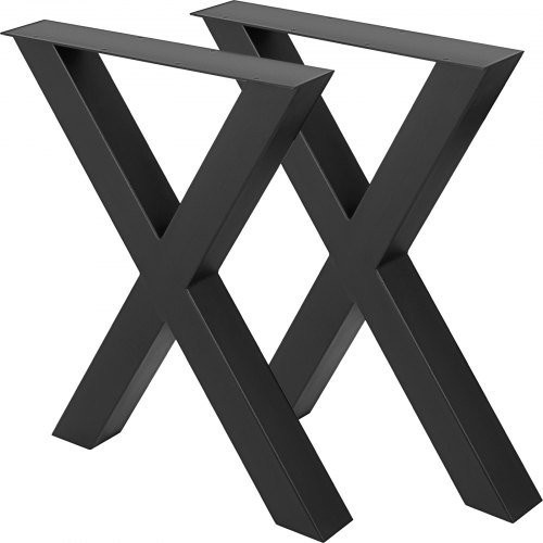 VEVOR Tischgestell aus Metall in Schwarz mit X-Rahmen Design, Breite: 79,0 cm, Tiefe: 72,0 cm, Höhe: 72,0 cm - Bild 1