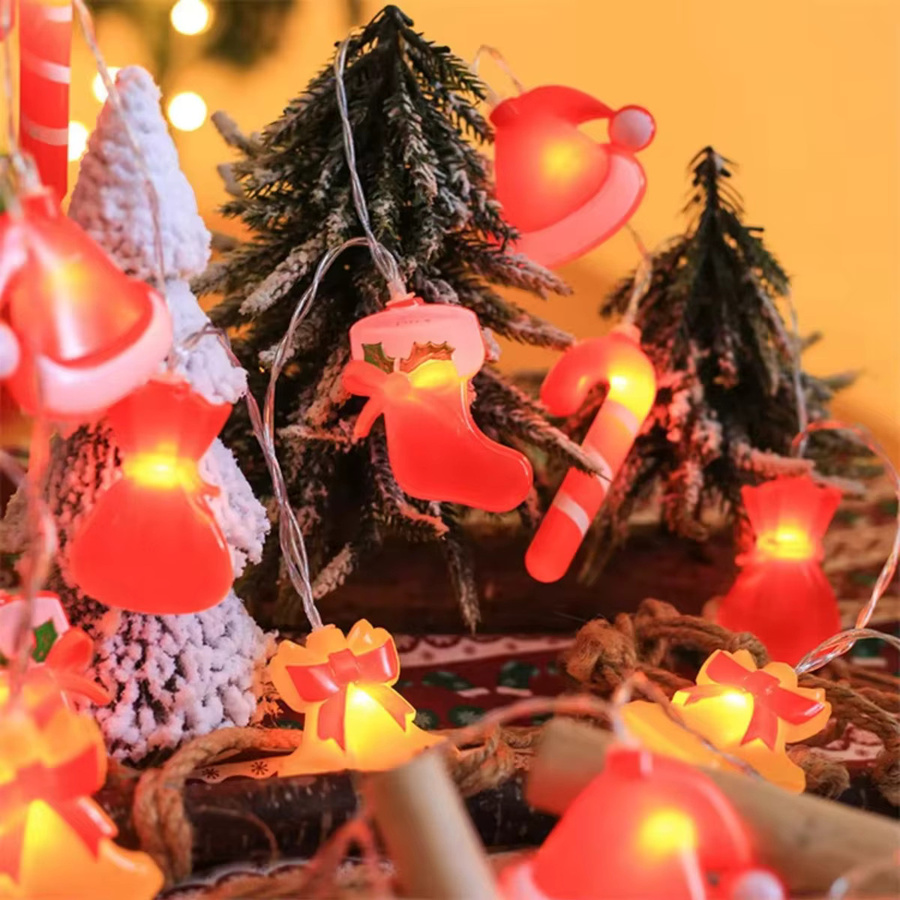 Peach Forest LED Weihnachts-Lichterkette mit weihnachtlichen Motiven in Mehrfarbig und Warmweiß zur Dekoration von Haus und Garten - Bild 3